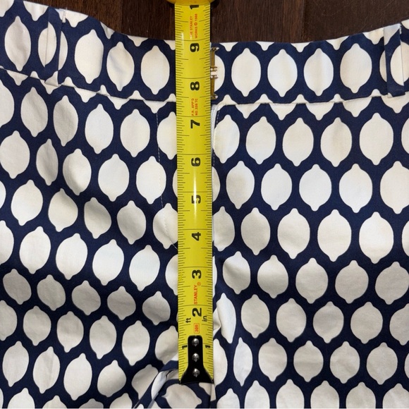 Printed Navy & White Slim Crop Pants - Picture 9 of 12